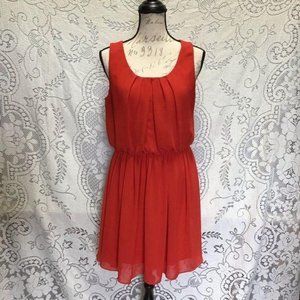 Gathered Front Chiffon Dress